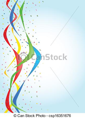 Confetti And Streamers A Party Image Csp16351676   Search Clipart    