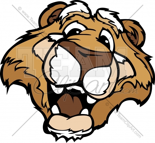 Cougar Clipart In An Easy To Edit Vector Format Cougar Cartoon Clipart