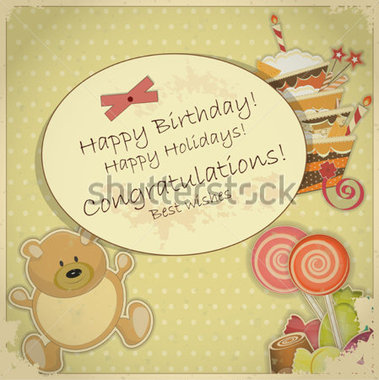 Download Source File Browse   Vintage   Vintage Birthday Card   With
