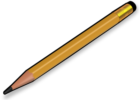 Free Clipart Of Pencil Clipart Of A Long Yellow Sharpened Pencil With