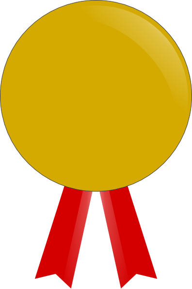 Gold Medal 6 Clip Art     