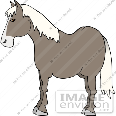 Gray Horse With White Hair Clipart    17449 By Djart   Royalty Free