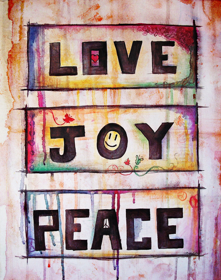 Love Joy Peace Watercolor By Jesserayus On Deviantart