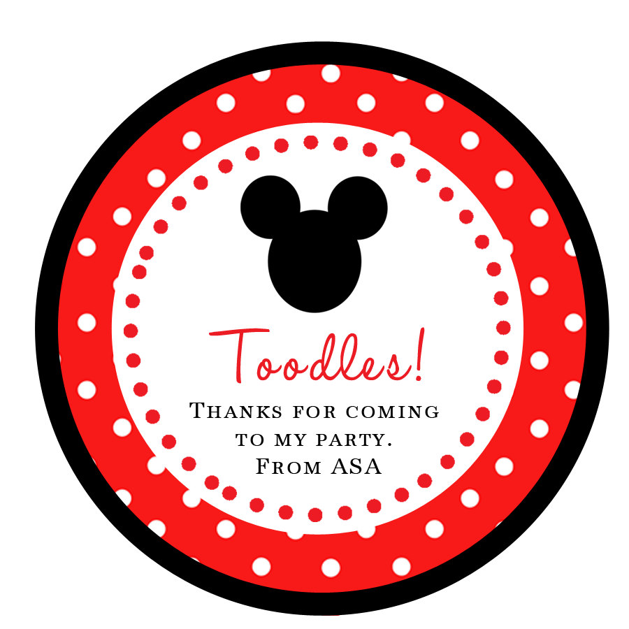Mickey Mouse Stickers Toodles Cupcake By Jenniferalisondesign