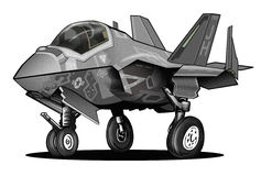 Navy F 35c Lightning Ii Joint Strike Fighter Aircraft Cartoon