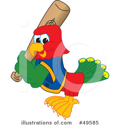 Parrot Mascot Clipart  49585 By Toons4biz   Royalty Free  Rf  Stock    