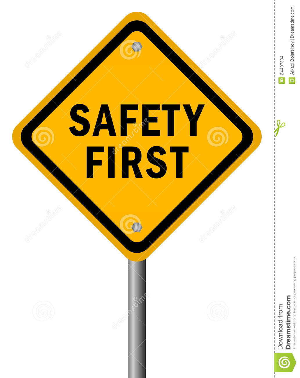 Safety First Clipart Safety First Sign