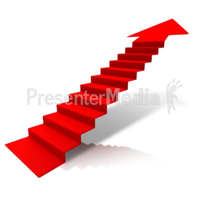 Steps Climbing Up Arrow   Signs And Symbols   Great Clipart For
