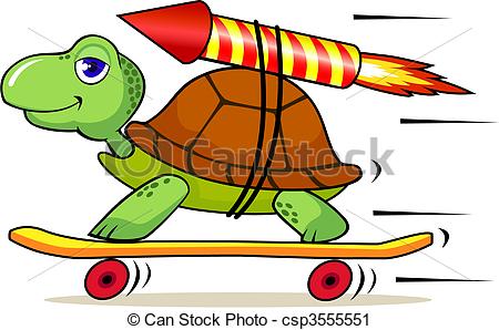 Vector Clip Art Of Quick Turtle Csp3555551   Search Clipart