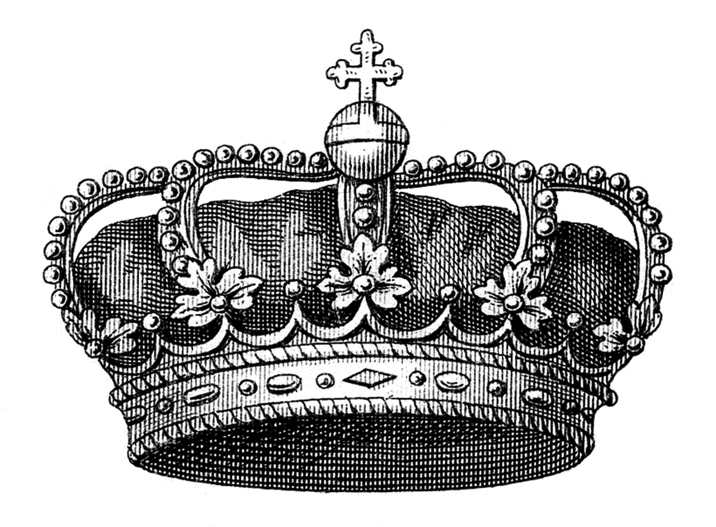 Vintage Clip Art   Another Fabulous Crown   The Graphics Fairy
