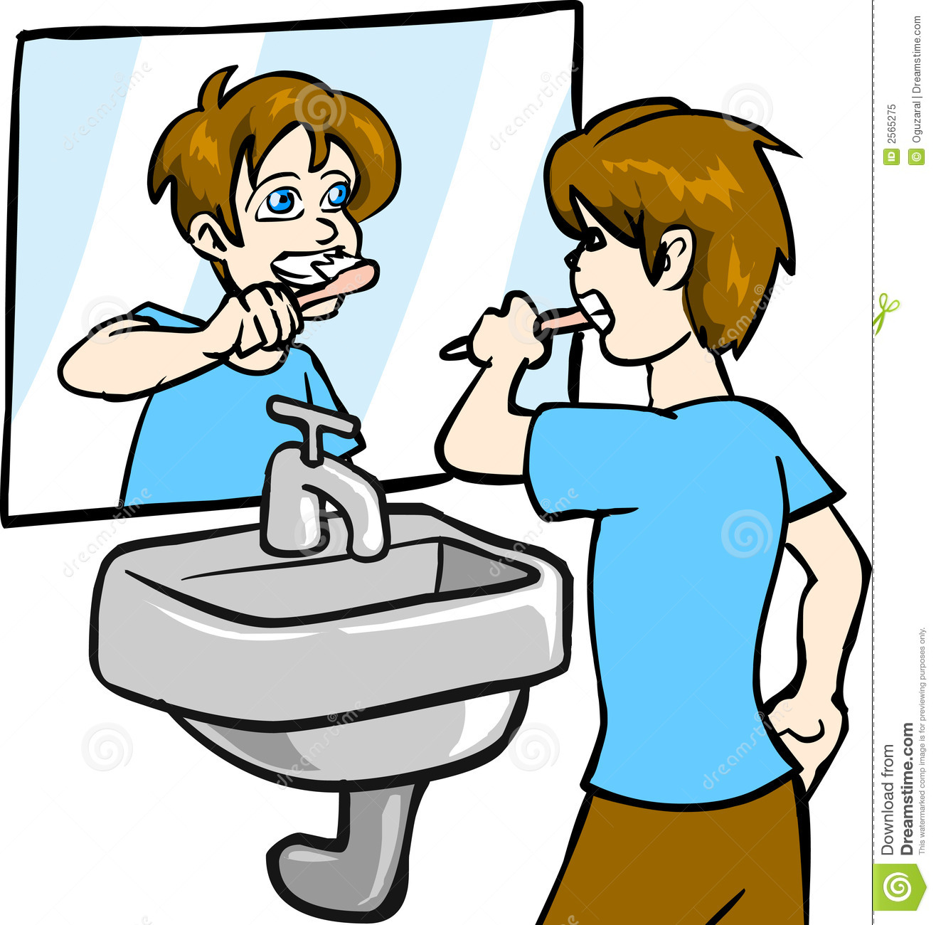 Boy Brushing Teeth Royalty Free Stock Photo   Image  2565275