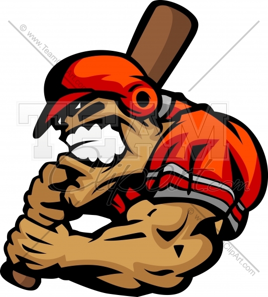 Cartoon Baseball Player Batting Vector Design   Team Clipart  Com    