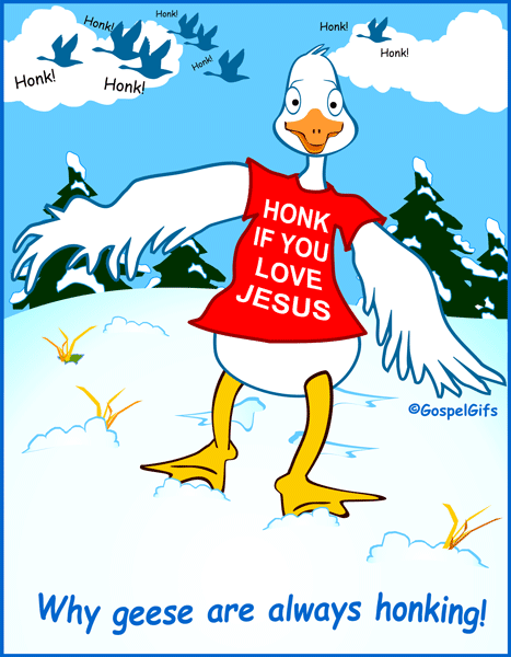 Christian Clip Art Image  Honk If You Love Jesus 