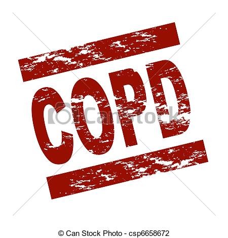 Clip Art Of Stamp   Copd   Stylized Red Stamp Showing The Term Copd    