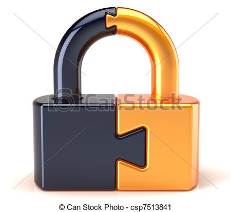 Clipart Of Puzzle Lock Padlock Security   Lock Padlock Security Data