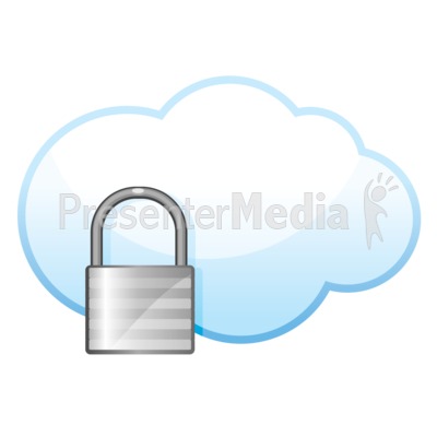 Cloud Security Lock   Presentation Clipart   Great Clipart For