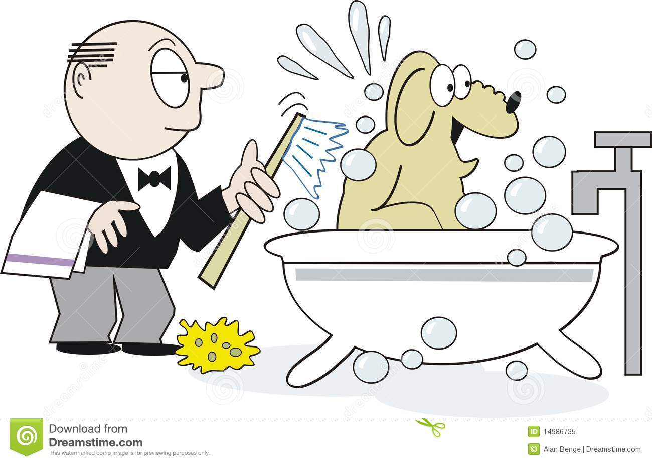 Dog Shampoo Cartoon Royalty Free Stock Photo   Image  14986735