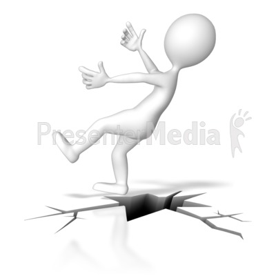 Falling Down Crack   Presentation Clipart   Great Clipart For