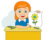 Girl Drawing Clip Art Free School Clipart   Clip Art