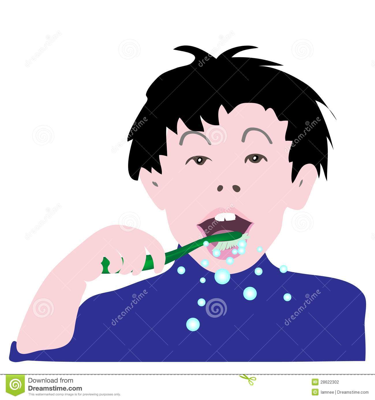 Illustration Of A Kid Brushing His Teeth Stock Photography   Image