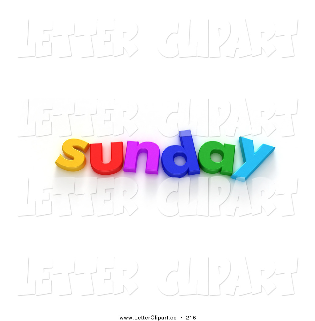 Larger Preview  Clip Art Of A Row Of Colorful Letters Spelling Out