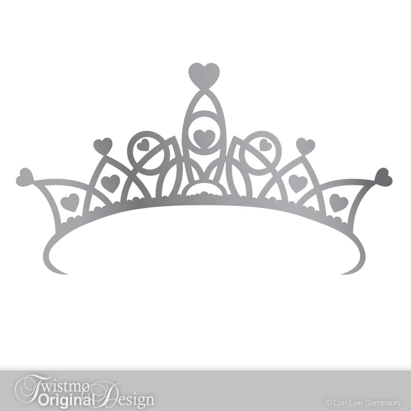 Princess Crown Decal Large Ornate Crown Of Hearts By Twistmo
