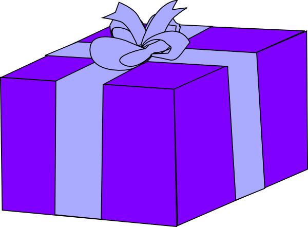 Purple Gift Box Clip Art At Clker Com   Vector Clip Art Online