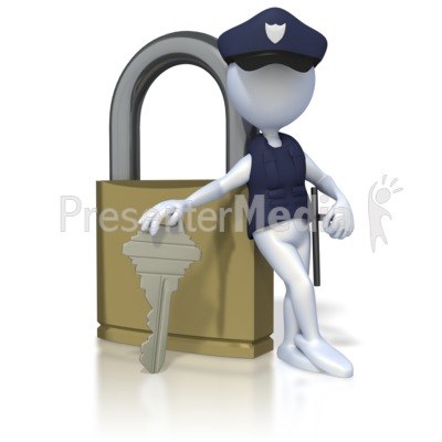Security Lock Stick Figure