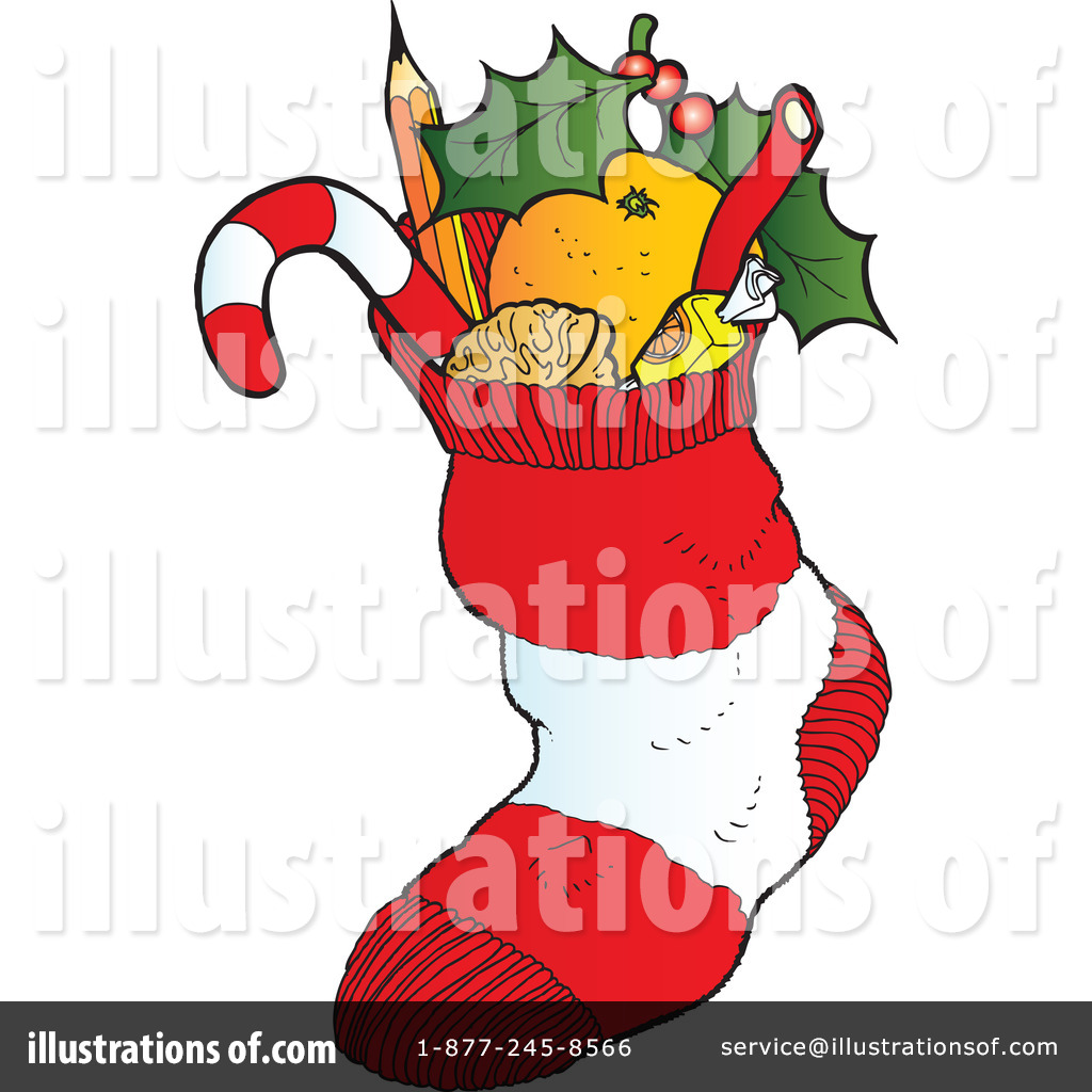 Christmas Stocking Clipart  70837 By Snowy   Royalty Free  Rf  Stock