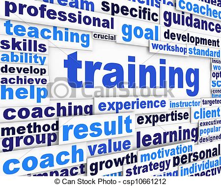 Clipart Of Training Message Conceptual Design Learning Poster Design    