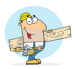 Construction Worker Clipart Image  A Happy Construction Worker Wearing