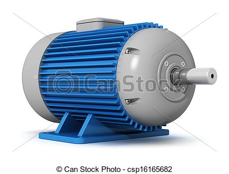 Electric Industry Business Concept  Big Industrial Electric Motor