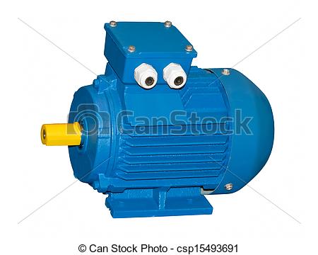 Electric Motor On White Background