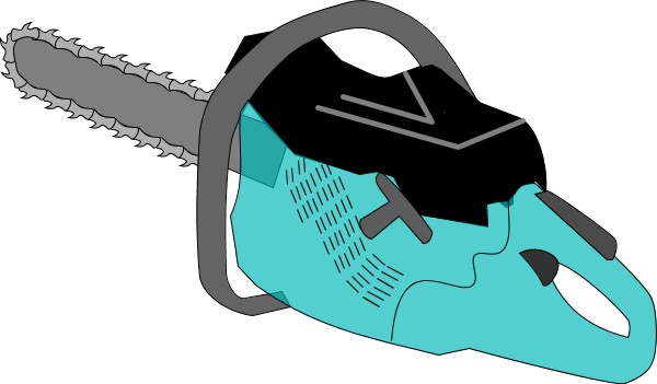 Electric Motor Saw Vector Clip Art