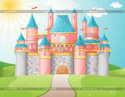 Fairytale Castle Illustration  Eps 10 Vector     Irina Kevlich