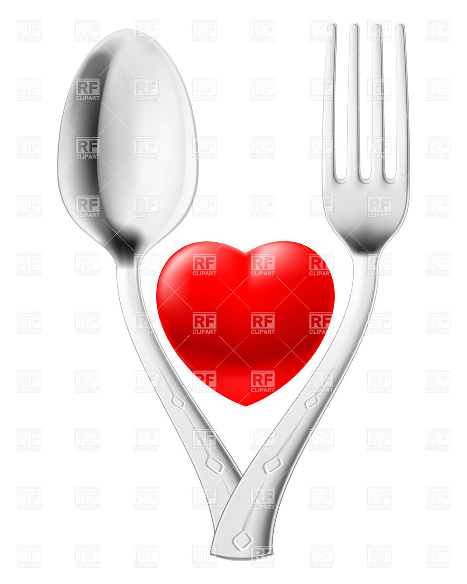     Fork Couple Red Heart 6892 Download Royalty Free Vector Clipart  Eps
