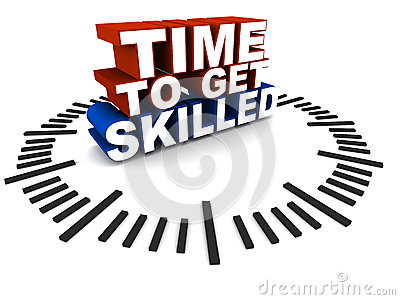 Job Skills Clipart Time To Get Skilled Words