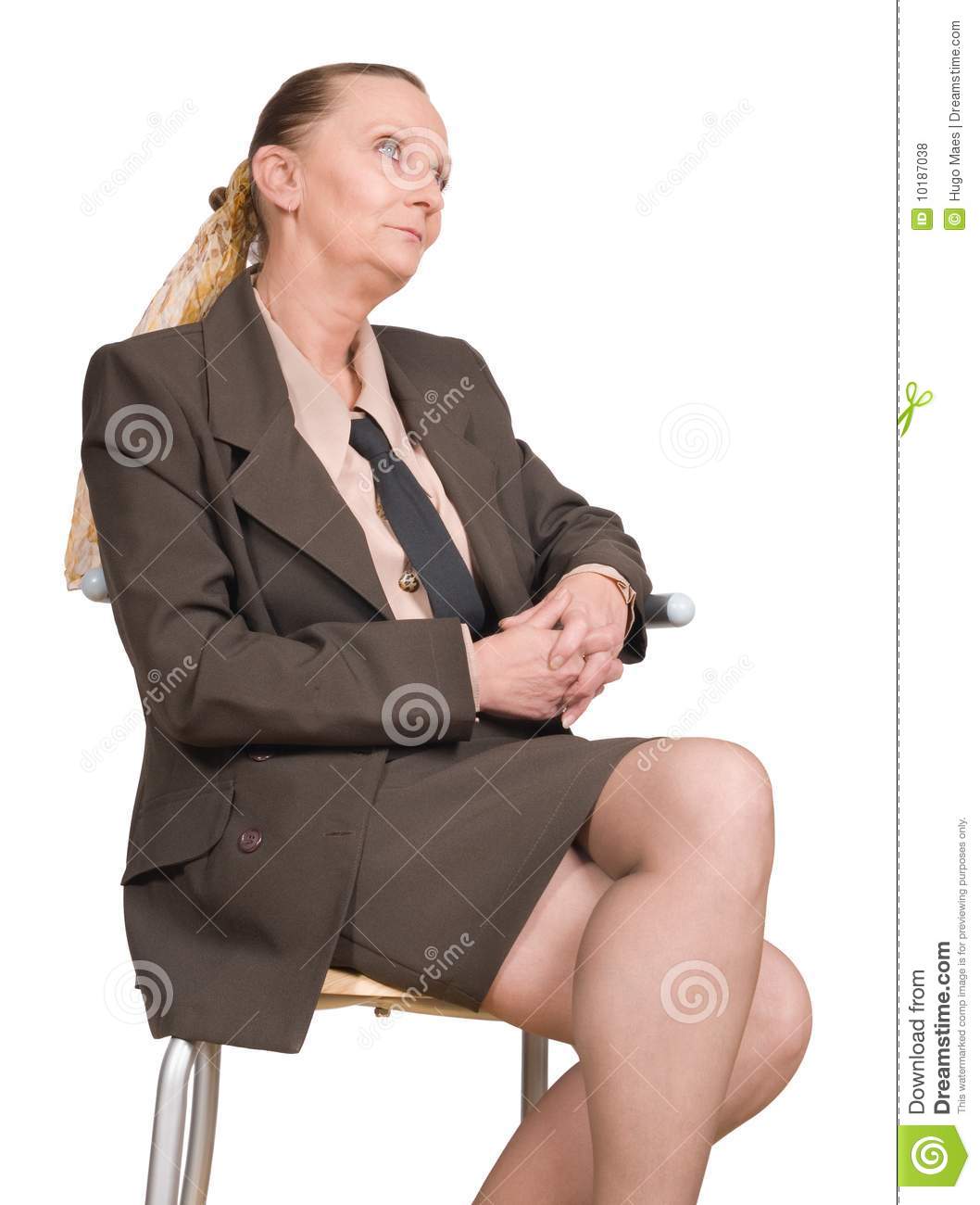 Lonely Female Senior Artistic Manager Pondering And Thinking While