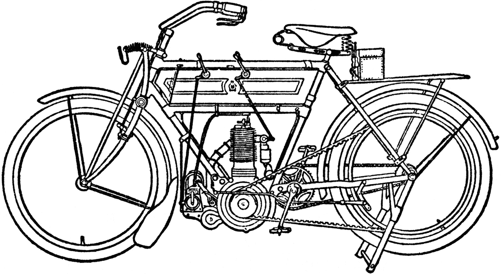 Motor Bicycle   Clipart Etc