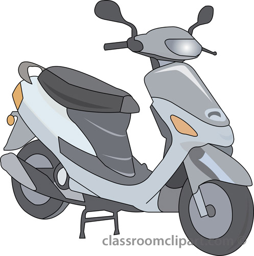 Motorcycle   Motor Scooter 4 07   Classroom Clipart