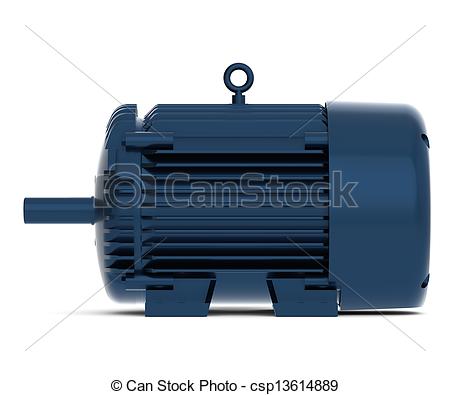 Of Rendered Blue Shiny Electric Motor Csp13614889   Search Eps Clip
