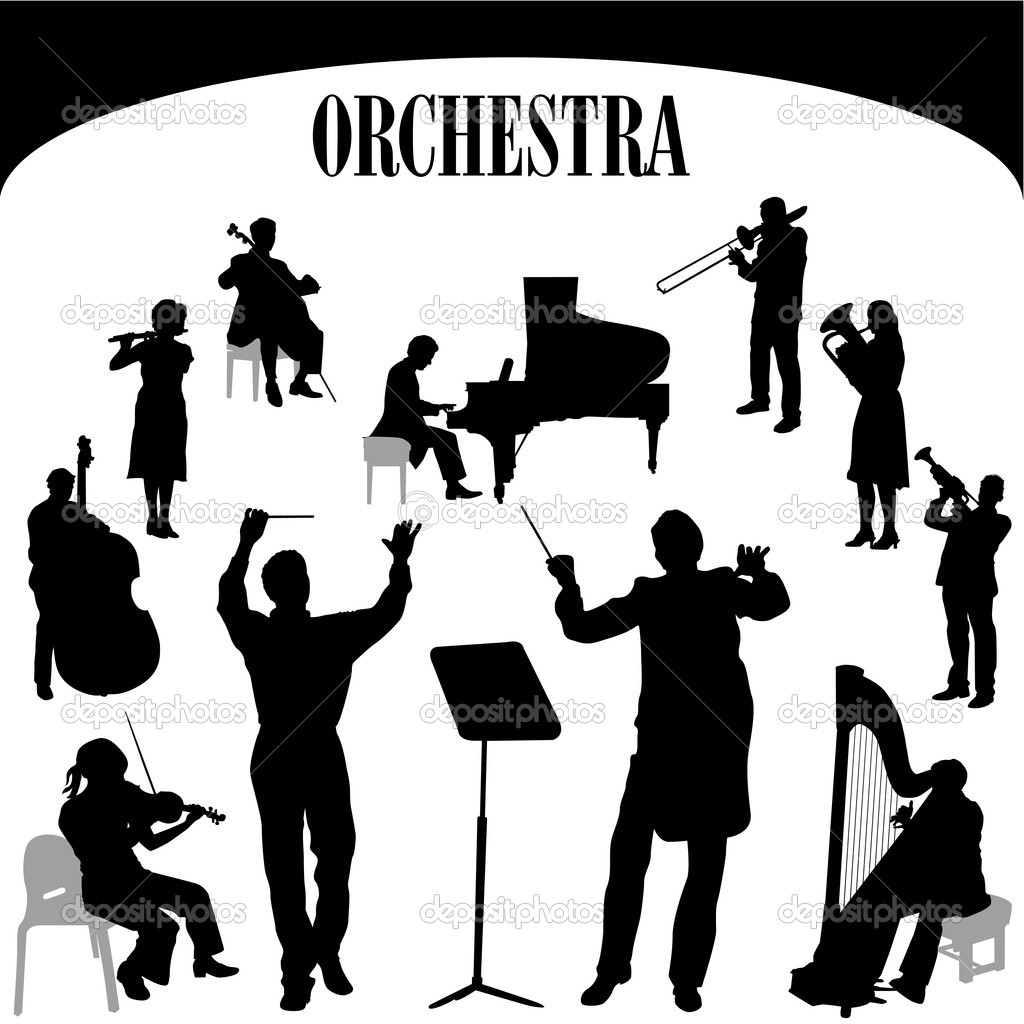 Orchestra Musician Vector   Stock Vector   Bogalo  8939529