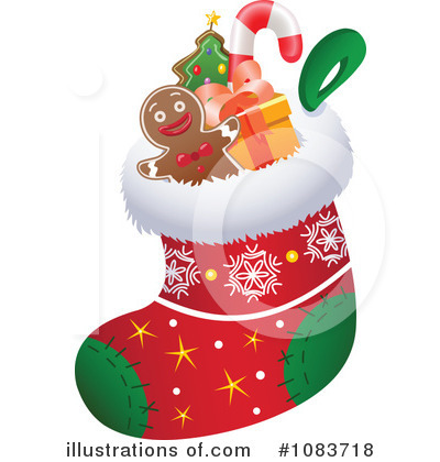 Royalty Free  Rf  Christmas Stocking Clipart Illustration By Yayayoyo