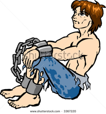 Slave With Chains Stock Vector 3367220   Shutterstock
