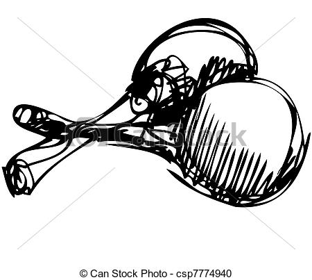 Vector Clipart Of Musical Instrument Orchestra Maraca   Sketch Of A    