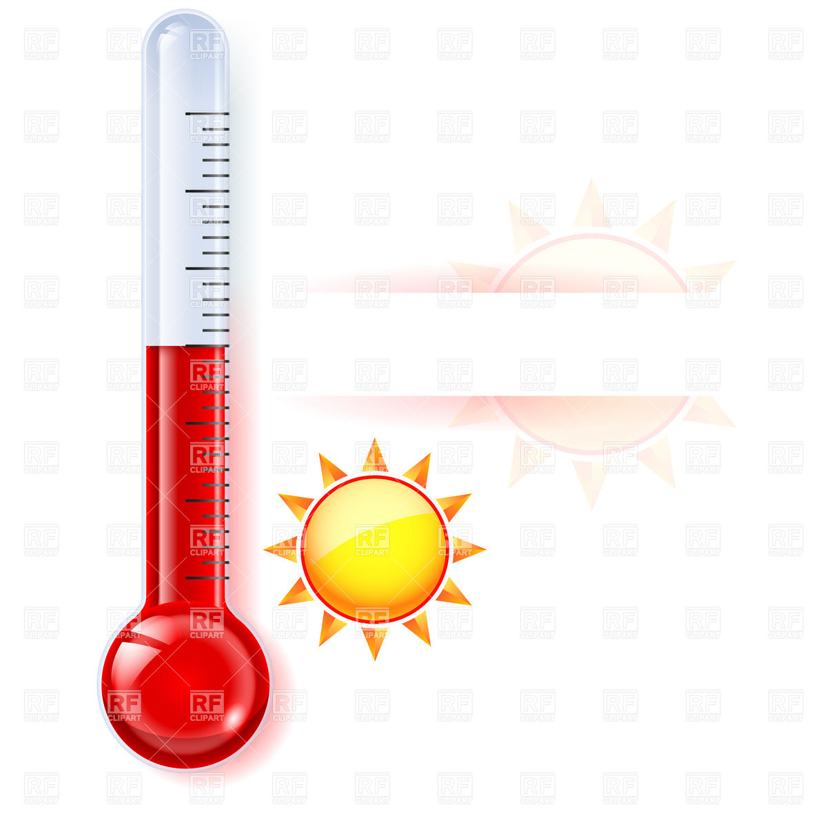 Warm Thermometer Clip Art Heat Clipart Street Thermometer Icon Summer