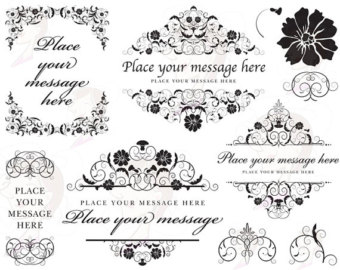 Wedding Monogram Design Make Your Own Invitation Clipart Scrapbook