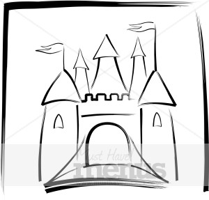 Word Png Jpg Eps Tweet Castle Clip Art A Black Line Sketch Of A Castle