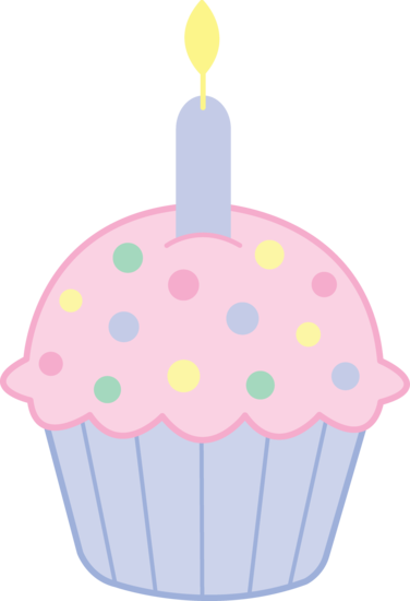 Birthday Cupcake Clip Art Cute Pink Birthday Cupcake Png