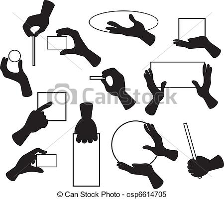 Clipart Vector Of Hand Set   Cartoon Illustration Of Hand Signals